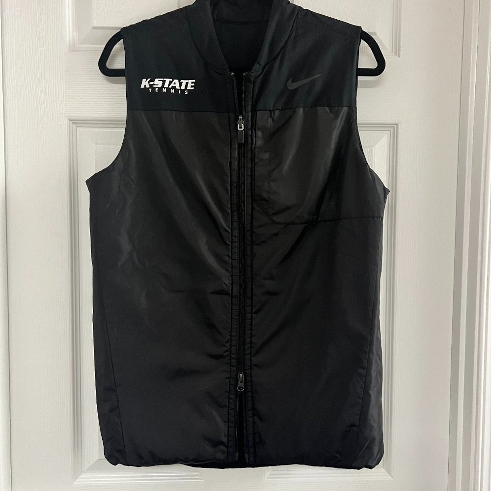EUC Nike reversible Black Vest Kansas State (Tennis logo) Sz SM (Mens)